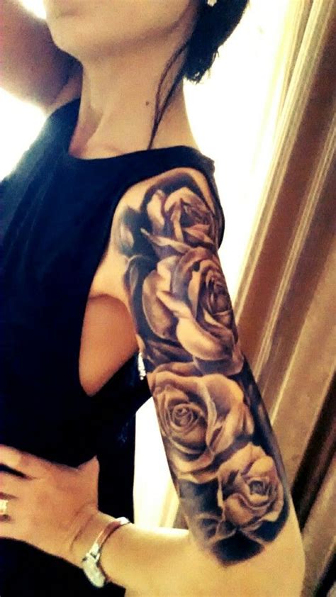 Black Rose Tattoo Half Sleeve