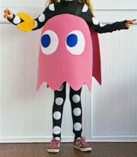 DIY costume Pinky ghost from Pac-Man cosplay tutorial