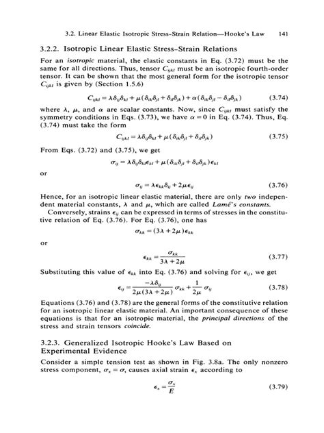 determining  stress strain relations  isotropic linear elastic