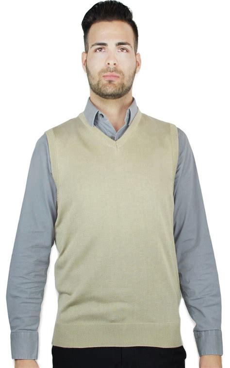 Blue Ocean Mens Solid Sweater Vest Sv 243