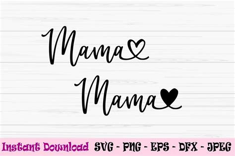 Mama Svg Mama Met Hart Svg Moederdag Svg Love Mom Svg Dxf Etsy Belgi