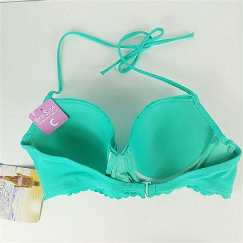 Coco Rave Swim Nwt Coco Rave Teal Jade Scalloped Bikini Swim Top Poshmark