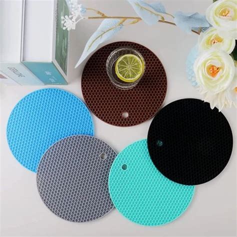 Multicolor Silicone Silicon Hot Pot Mat Round For Kitchen At Rs Piece In Surat