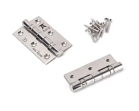 From The Anvil Polished Ss Ball Bearing Butt Hinge Pair Sealco