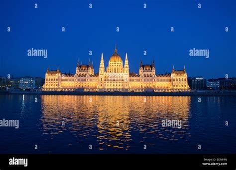 Budapest Parliament at night Stock Photo - Alamy