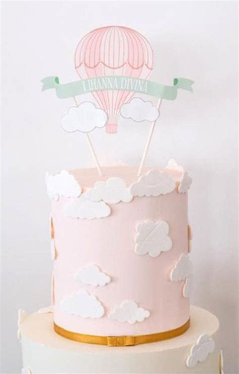 Hot Air Balloon Cake Topper Hot Air Balloon Party First Etsy Hot Air Balloon Party Hot Air