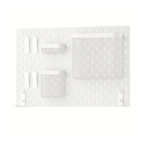 SKÅDIS pegboard combination, white, 22x14 ½" - IKEA US