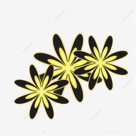 Gold Flowers Clipart Hd Png Black And Gold Flower Shiny Dark Floral