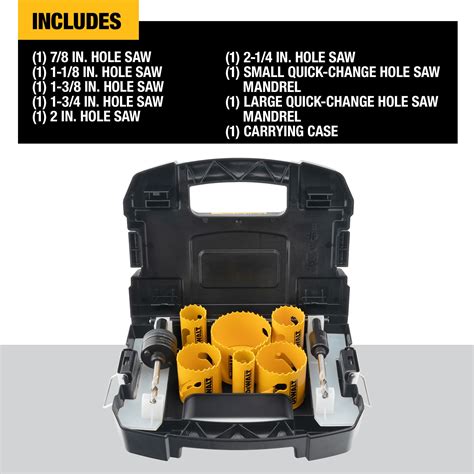 Dewalt Hole Saw Kit Stard Electricians セット Bi メタル D180002 Bi8qd51fvi