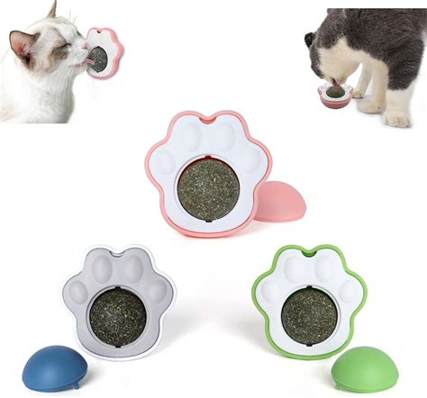 3PCS Katzenminze Balls Katzenminzenkugel Spielzeug Spinnende