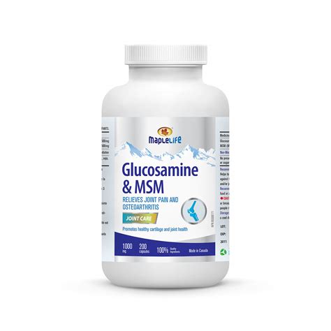 Glucosamine Plus MSM Capsules joint pain and knee pain – MapleLife ...