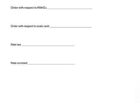 Solved Experiment 5 - Chemical Kinetics From a kinetics | Chegg.com