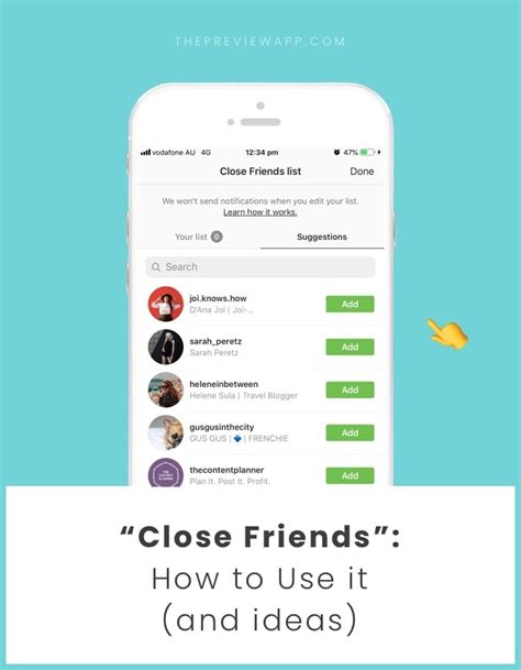 how to add people to close friends on insta