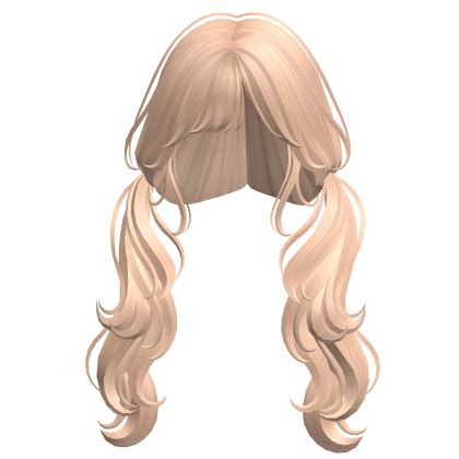 Wavy Low Pigtails Blonde Roblox ID Code