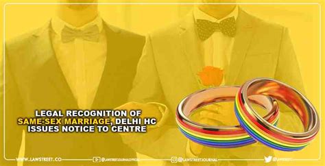 Legal Recognition Of Same Sex Marriage Delhi Hc Issues Notice To Centre Same Sex Marriage Same