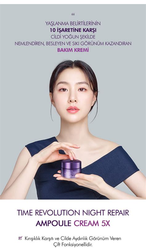 Missha Time Revolution Night Repair Ampoule 5X (1ml) & Cream 5X (1ml)