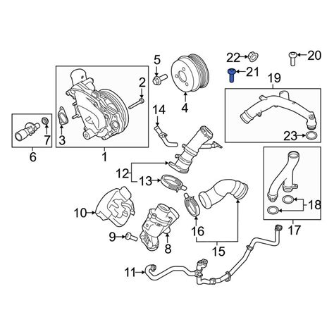 Land Rover OE LR011270 - Cooling System Crossover Line Bolt