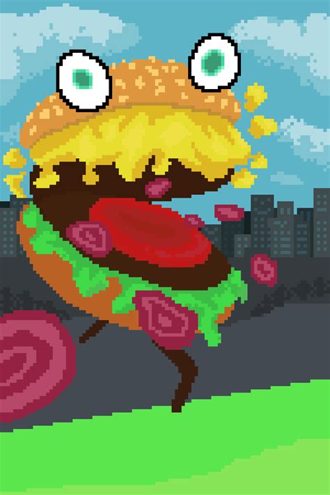 Pixilart Burger Running A Muck By Maxuelpx