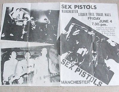 Sex Pistols Punk Gig Concert Flyer Manchester Lesser Free Trade Hall Rare