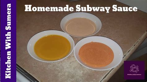 Homemade Subway Sauce Youtube