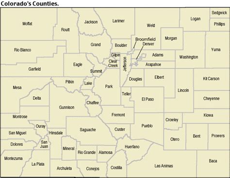 Colorado County Map Printable