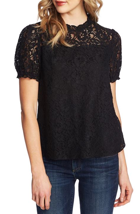 Cece Puffed Sleeve Floral Lace Blouse Nordstrom