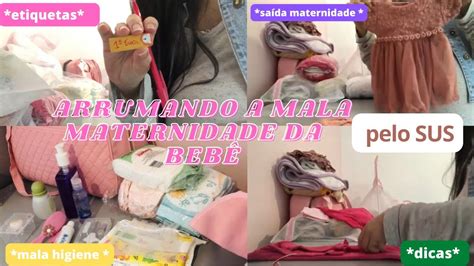 ARRUMANDO A MALA MATERNIDADE DA BEBÊ PELO SUS dicas de organização