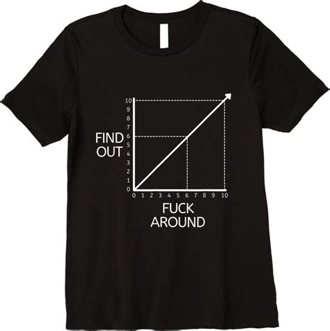 Clearance Fuck Around And Find Out Funny Graph Chart Joke Math T Shirts Tees Design