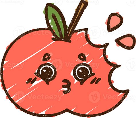 Apple Chalk Drawing 45249963 PNG