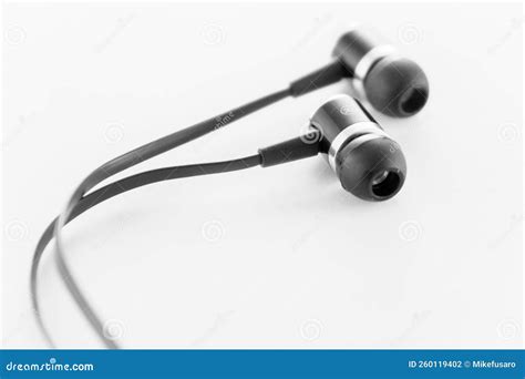 Classic Black Earbuds Stock Photo Image Of Modern Radio 260119402