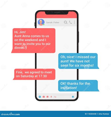 Chating and Messaging Vector Illustration Concept. Social Network