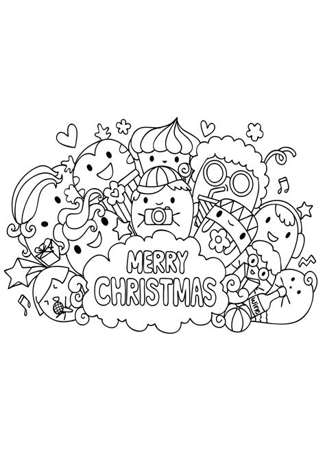 Christmas Coloring Sheets Cute
