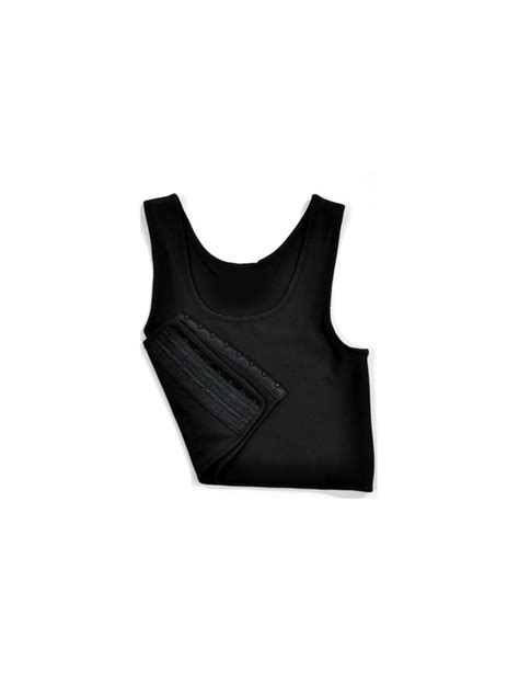 Les Lesbian Casual Breathable Buckle Short Chest Breast Binder Trans Vest Tops Plus Size S 2XL