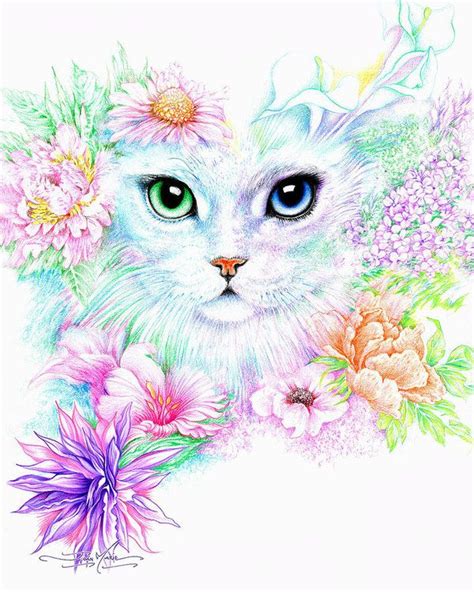 Cat Print Featuring The Painting Precious Kitty By Joan Marie Cat Art