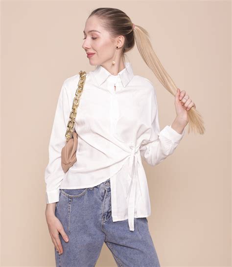 Рубашка #679, цвет чёрный - купить женские рубашки оптом