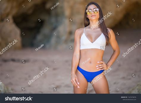 Portrait Happy Sexy Girl Pink Bikini Stock Photo Shutterstock