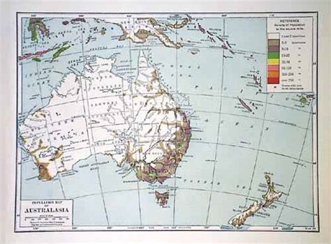 Population Map of Australasia - high-endsupermarkets.com