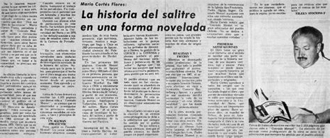 La Historia del salitre en una forma novelada artículo Biblioteca