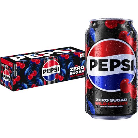 pepsi soda wild cherry  sugar  fl oz  pack cans walmartcom