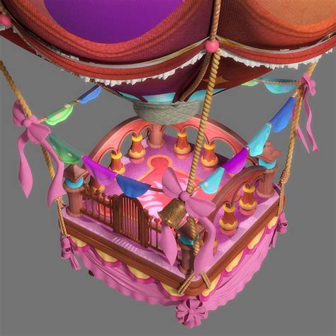 Fantasy Hot AirBalloon D Model Ma Fbx Obj Free D