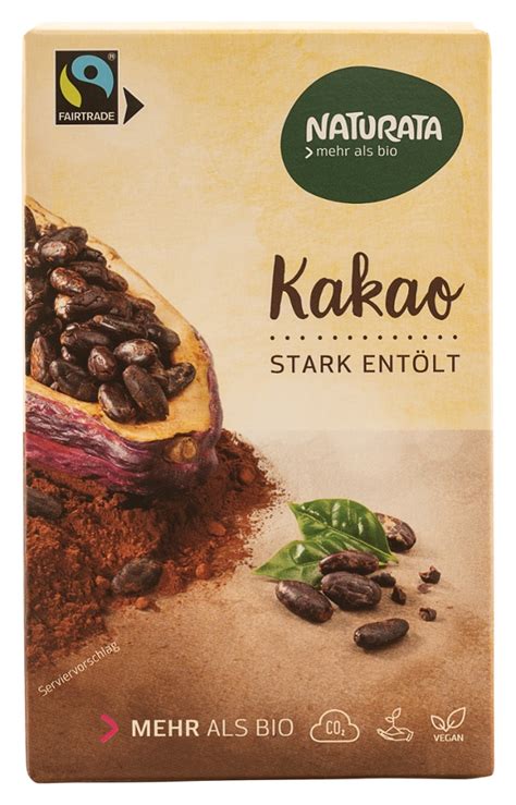 5 Elemente Versand Kakao stark entölt BIO Naturata 125g