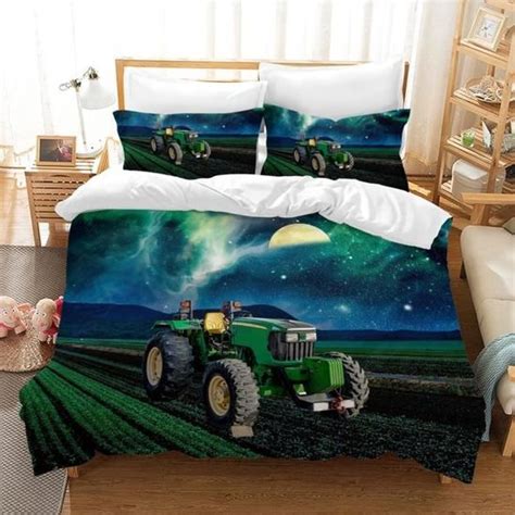 Housse Couette Tracteur 220X240 Parure De Lit Tracteurs Avec Taie D