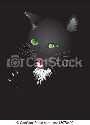 Funny Cartoon Black Cat Abstract Funny Cartoon Black Cat Character