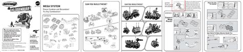 Mattel Matchbox Dino Adventure Mega-Rig Vehicle Instruction Sheet ...