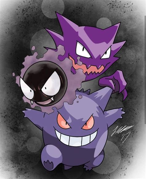 Gastly Haunter And Gengar Pokemon Gengar Pokemon Pokemon Pokemon Painting