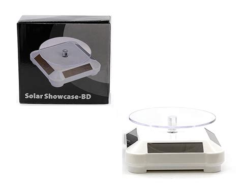 Solar Display Stand Turntable 360 Degree Rotating White Base – Pmc Diecast
