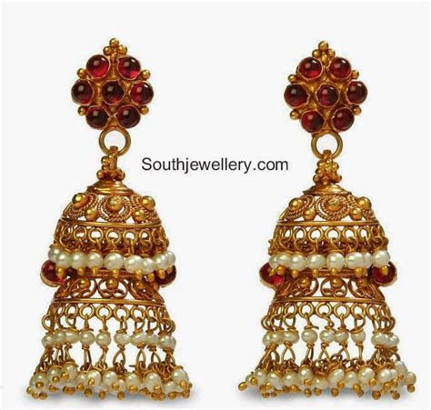 Double Tier Antique Jhumkas Indian Jewellery Designs