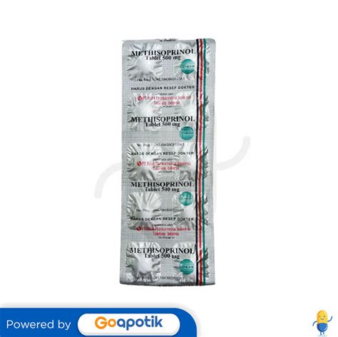 METHISOPRINOL NULAB 500 MG STRIP 10 TABLET Kegunaan Efek Samping