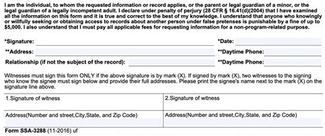 Ssa Form 3288 A Guide To Information Release