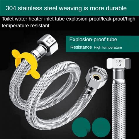 Stainless Steel Braided Hose Household Water Heater Toilet Faucet Hot And Cold Water Inlet